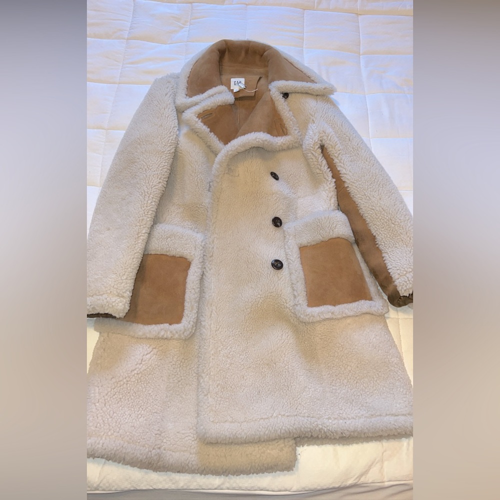 GAP Shearling Suede Coat